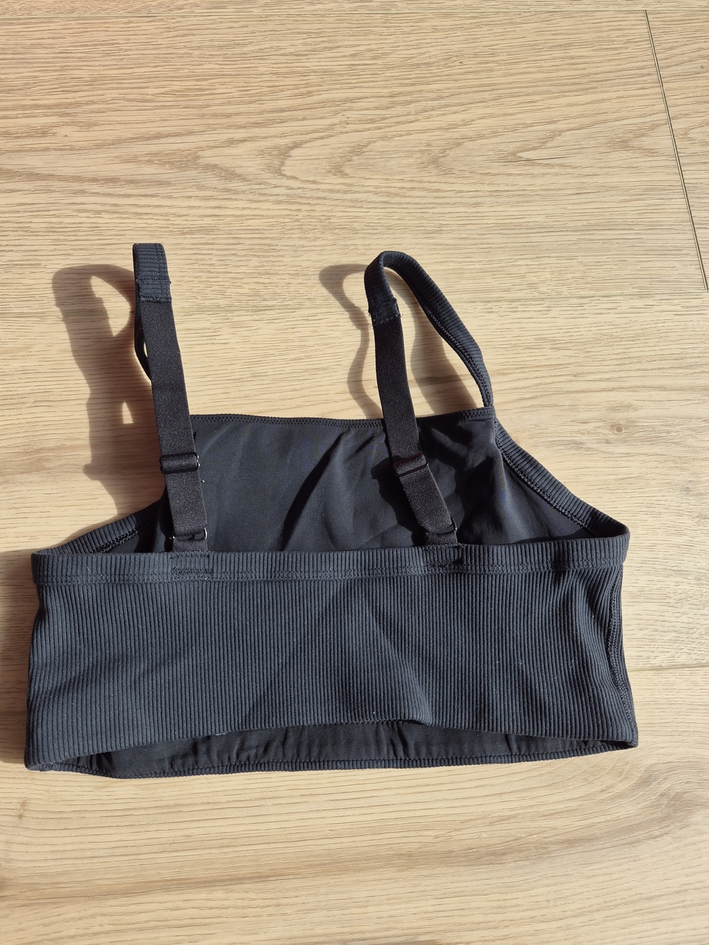 2/$25  Black Ribbed Sports Bra - Picture 2 of 3